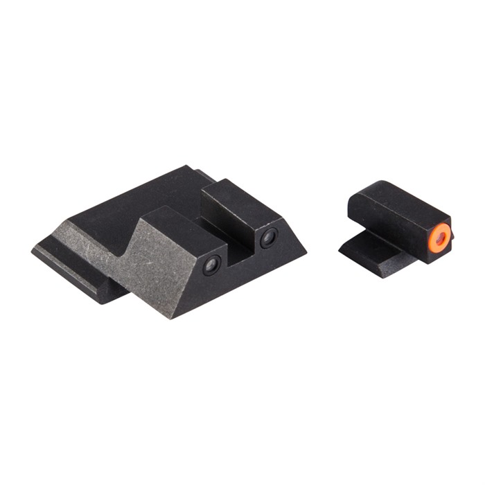PERFECT DOT TRITIUM NIGHT SIGHTS FOR SMITH & WESSON S&W M&P M2.0, SD9/40 ORANGE FRONT & BLK SQUARE NOTCH REAR PERFECT DOT TRITIUM NIGHT SIGHTS FOR SMITH & WESSON S&W M&P M2.0, SD9/40 ORANGE FRONT & BLK SQUARE NOTCH REAR