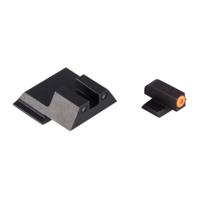 PERFECT DOT TRITIUM NIGHT SIGHTS FOR SMITH & WESSON S&W M&P SHIELD ORANGE FRONT & BLACK SQUARE NOTCH REAR