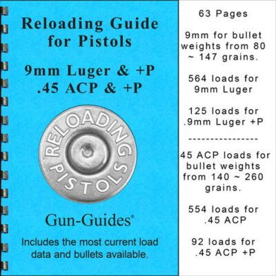 RELOADING GUIDE FOR PISTOLS 9MM LUGER & +P / 45ACP & +P RELOADING GUIDE FOR PISTOLS 9MM LUGER & +P / 45ACP & +P