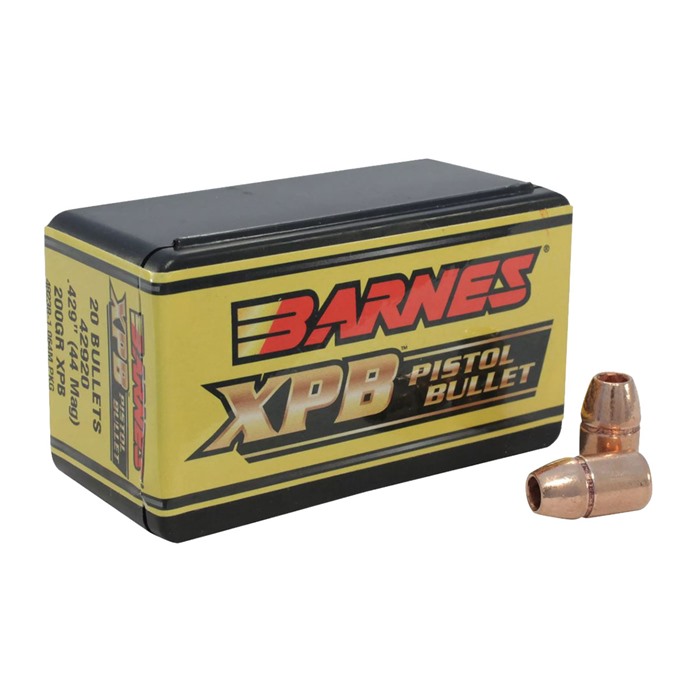 BARNES XPB 44 CALIBER (0.429”) PISTOL BULLETS XPB 44 CAL (0.429”) FLAT BASE 200GR 20/BOX