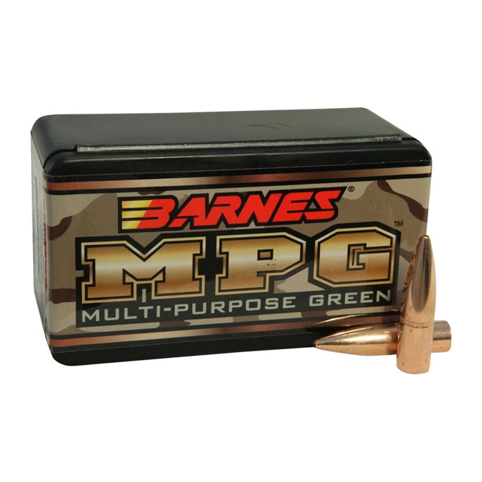 BARNES MUTLI-PURPOSE GREEN (MPG) 30 CALIBER (0.308”) BULLETS MPG 30 CAL (0.308”) HOLLOW POINT FB LF 150GR 50/BOX BARNES MUTLI-PURPOSE GREEN (MPG) 30 CALIBER (0.308”) BULLETS MPG 30 CAL (0.308”) HOLLOW POINT FB LF 150GR 50/BOX