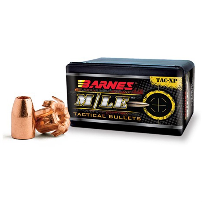 BARNES M/LE TAC-XP 357 MAGNUM (0.357”) BULLETS BARNES 357 MAG (0.357”) HOLLOW POINT FLAT BASE 125GR 40/BOX