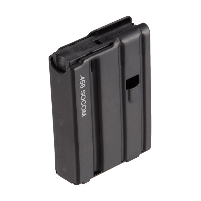 .458 SOCOM MAGAZINES BLACK .458 SOCOM MAGAZINE 4-RD ALUMINUM BLACK .458 SOCOM MAGAZINES BLACK .458 SOCOM MAGAZINE 4-RD ALUMINUM BLACK