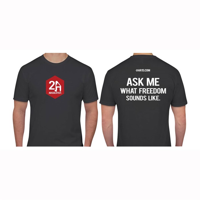 2A ABSOLUTIST T-SHIRTS AR15.COM 2A ABSOLUTIST T-SHIRT LARGE GRAY 2A ABSOLUTIST T-SHIRTS AR15.COM 2A ABSOLUTIST T-SHIRT LARGE GRAY