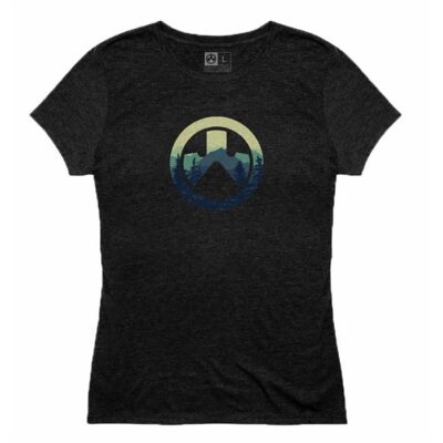 WOMEN’S CASCADE ICON LOGO CVC T-SHIRTS CASCADE ICON LOGO T-SHIRT CHARCOAL HEATHER SMALL