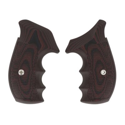 S&W N-FRAME TAC DIAMOND GRIPS S&W N-FRAME, TAC DIAMOND, ROUND BUTT, BLACK CHERRY