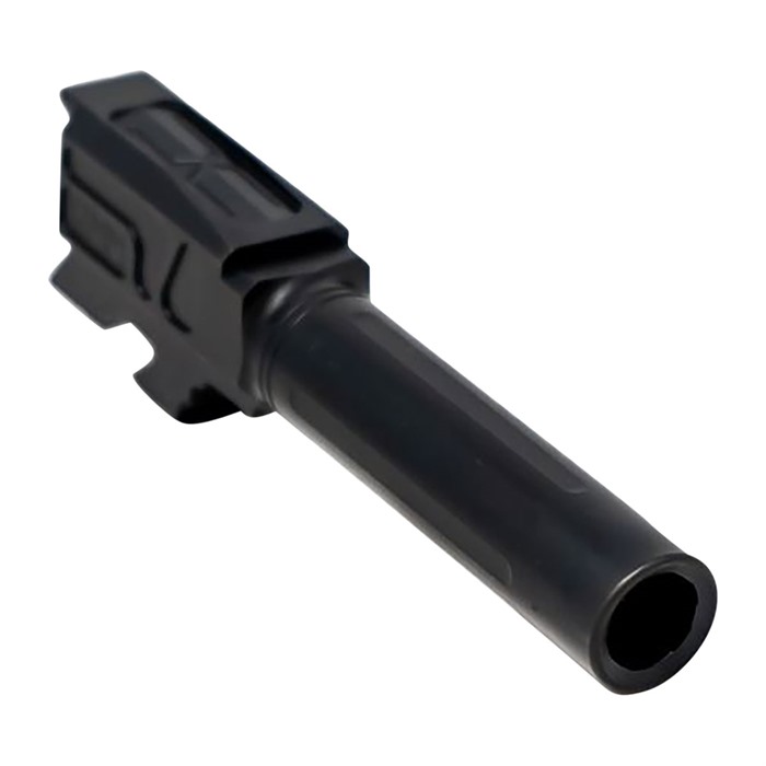 MATCH 9MM LUGER STRAIGHT FLUTED BARRELS FOR GLOCK® 43/43X MATCH 9MM NON-THREAD STRAIGHT BBL FOR GLOCK 43/43X BLACK