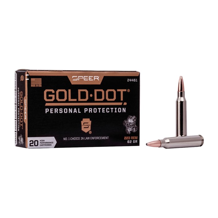 GOLD DOT RIFLE 223 REMINGTON AMMO GOLD DOT 223 REMINGTON 62GR GOLD DOT SOFT POINT 200/CASE