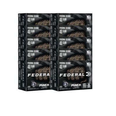 PERSONAL DEFENSE PUNCH 40 S&W AMMO 40 S&W 165GR JACKETED HOLLOW POINT 200/CASE