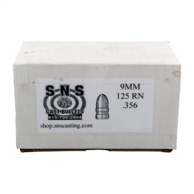 9MM CALIBER CAST PISTOL BULLETS 9MM (.356”) 125GR RN LEAD BULLETS 500/BOX