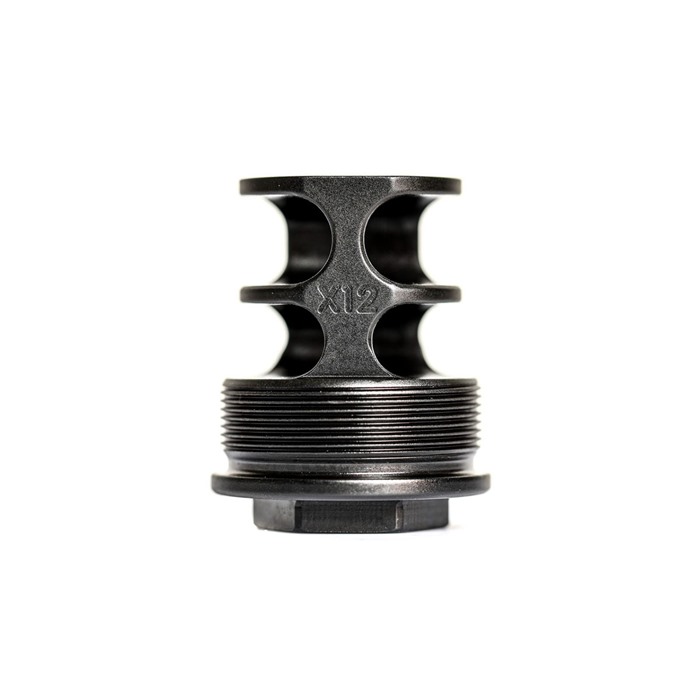 RRD X12 2 PORT COMPENSATOR .45 CAL 5/8-24” RRD 2 PORT X12 COMPENSATOR 45 CAL 5/8-24”