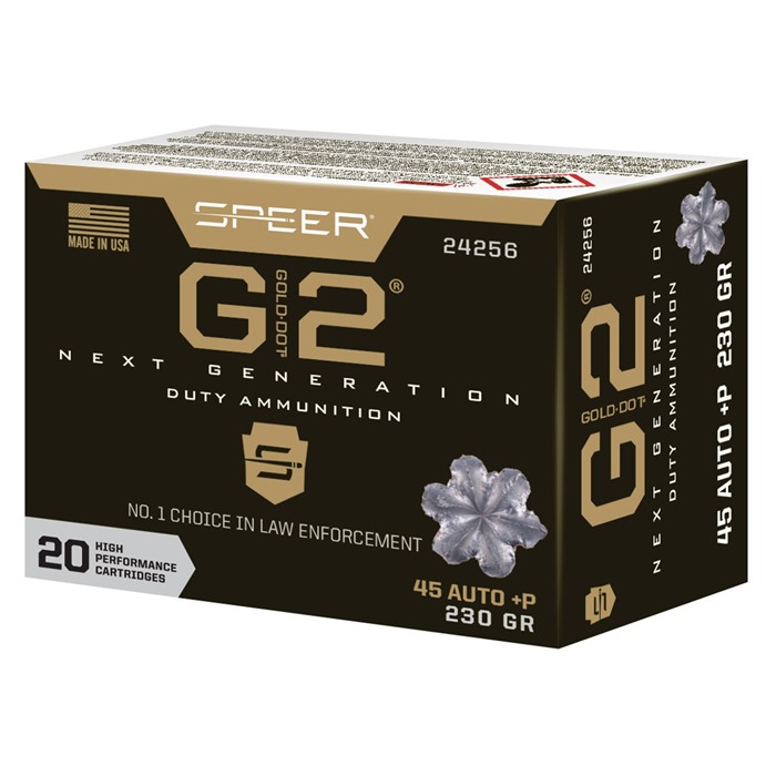 GOLD DOT G2 45 AUTO +P AMMO 45 AUTO +P 230GR GOLD DOT HOLLOW POINT 200/CASE GOLD DOT G2 45 AUTO +P AMMO 45 AUTO +P 230GR GOLD DOT HOLLOW POINT 200/CASE
