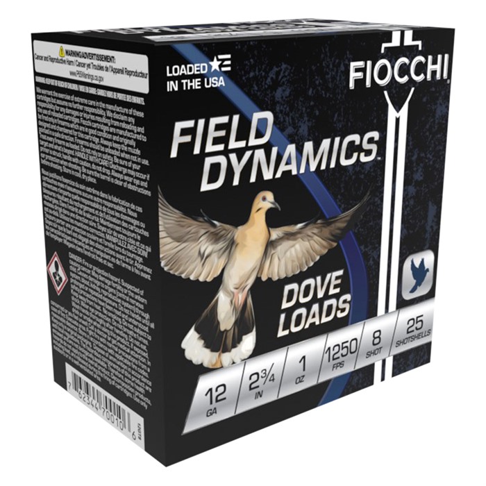 DOVE & QUAIL 12 GAUGE 2-3/4” #8 SHOT SHOTGUN AMMO DOVE & QUAIL 12 GAUGE 2-3/4” 1-1/8OZ #8 SHOT 250/CASE