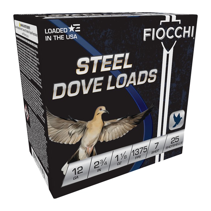 STEEL DOVE & QUAIL 12 GAUGE AMMO STEEL DOVE & QUAIL 12 GAUGE 2-3/4” 1-1/8OZ #7 SHOT 250/CASE STEEL DOVE & QUAIL 12 GAUGE AMMO STEEL DOVE & QUAIL 12 GAUGE 2-3/4” 1-1/8OZ #7 SHOT 250/CASE