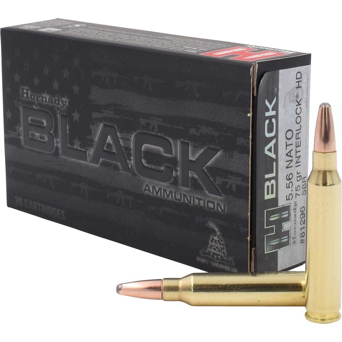 BLACK 5.56 NATO INTERLOCK HD SBR JACKETED SOFT POINT RIFLE AMMO BLACK 5.56 NATO 75GR INTERLOCK HD SBR JACKETED SP 200/CASE BLACK 5.56 NATO INTERLOCK HD SBR JACKETED SOFT POINT RIFLE AMMO BLACK 5.56 NATO 75GR INTERLOCK HD SBR JACKETED SP 200/CASE