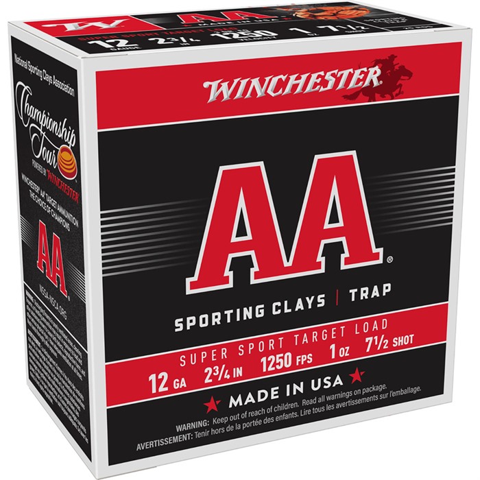 AA 12 GAUGE 2-3/4” 1oz #7.5 SHOT SHOTGUN AMMO AA 12 GAUGE 2-3/4” 1OZ #7.5 SHOT 1250 FPS 250/CASE AA 12 GAUGE 2-3/4” 1oz #7.5 SHOT SHOTGUN AMMO AA 12 GAUGE 2-3/4” 1OZ #7.5 SHOT 1250 FPS 250/CASE