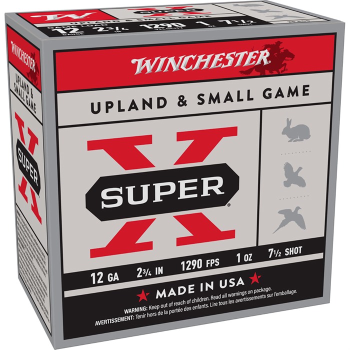 SUPER-X 12 GAUGE 2-3/4” #7.5 SHOT SHOTGUN AMMO SUPER-X 12 GAUGE 2-3/4” 1OZ #7.5 SHOT 250 CASE SUPER-X 12 GAUGE 2-3/4” #7.5 SHOT SHOTGUN AMMO SUPER-X 12 GAUGE 2-3/4” 1OZ #7.5 SHOT 250 CASE