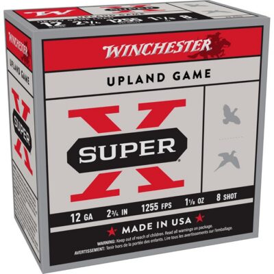 SUPER-X 12 GAUGE 2-3/4” #8 SHOT SHOTGUN AMMO SUPER-X 12 GAUGE 2-3/4” 1-1/8OZ #8 SHOT 250 CASE