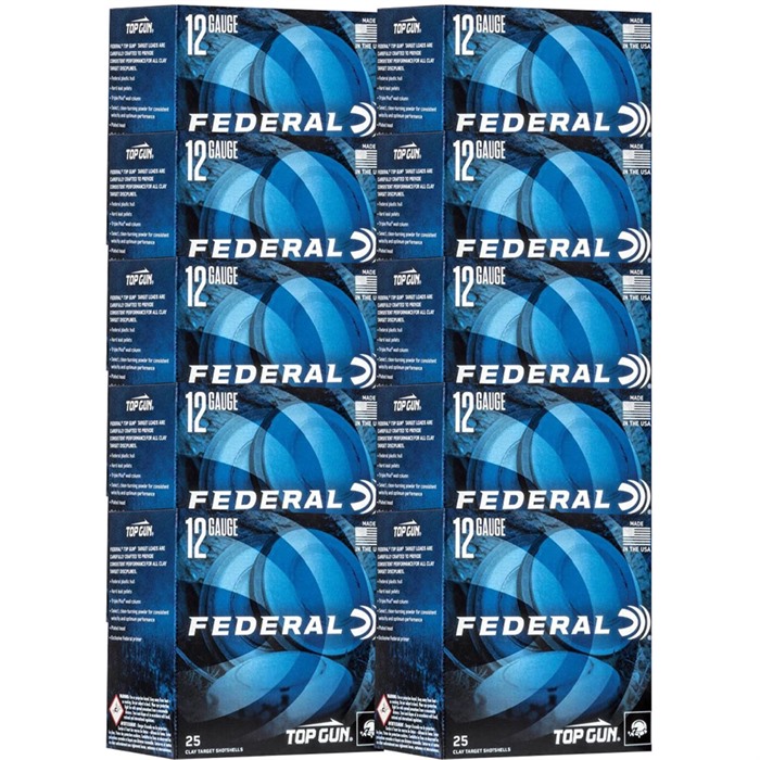 TOP GUN 12 GAUGE 2-3/4” #8 SHOT SHOTGUN AMMO TOP GUN 12 GAUGE 2-3/4” 1OZ #8 SHOT 1180 FPS 250/CASE