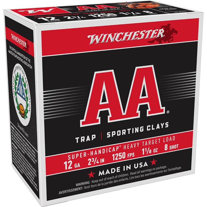 AA SPORTING CLAYS 12 GAUGE 2-3/4” #8 SHOT SHOTGUN AMMO AA SPORTING CLAYS 12 GAUGE 2-3/4” 1-1/8 OZ #8 SHOT 250/CASE AA SPORTING CLAYS 12 GAUGE 2-3/4” #8 SHOT SHOTGUN AMMO AA SPORTING CLAYS 12 GAUGE 2-3/4” 1-1/8 OZ #8 SHOT 250/CASE