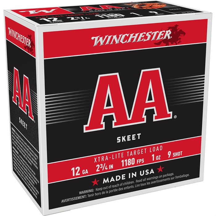 AA XTRA-LITE 12 GAUGE 2-3/4” #9 SHOT SHOTGUN AMMO AA XTRA-LITE 12 GAUGE 2-3/4” 1 OZ #9 SHOT 250/CASE AA XTRA-LITE 12 GAUGE 2-3/4” #9 SHOT SHOTGUN AMMO AA XTRA-LITE 12 GAUGE 2-3/4” 1 OZ #9 SHOT 250/CASE