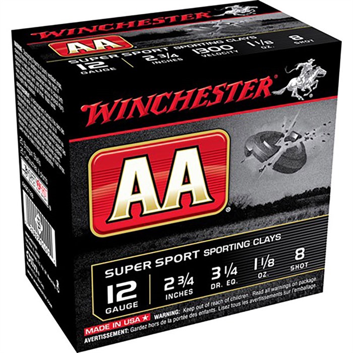 AA 12 GAUGE 2-3/4” #8 SHOT SHOTGUN AMMO AA 12 GAUGE 2-3/4” 1-1/8OZ #8 SHOT 250/CASE AA 12 GAUGE 2-3/4” #8 SHOT SHOTGUN AMMO AA 12 GAUGE 2-3/4” 1-1/8OZ #8 SHOT 250/CASE
