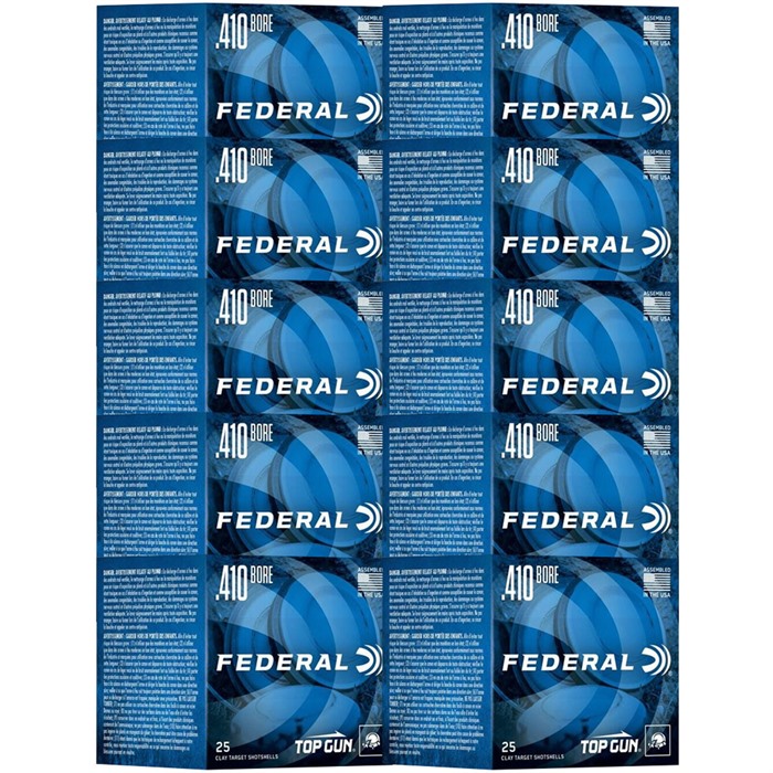 TOP GUN SPORTING 410 GAUGE AMMO TOP GUN 410 BORE 2-1/2” 1/2OZ #8 SHOT 250/CASE TOP GUN SPORTING 410 GAUGE AMMO TOP GUN 410 BORE 2-1/2” 1/2OZ #8 SHOT 250/CASE