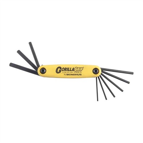 GORILLA GRIP® FOLD-UP WRENCH SETS GORILLA GRIP SAE HEX WRENCH 9-PIECE SET (5/64”-1/4”) GORILLA GRIP® FOLD-UP WRENCH SETS GORILLA GRIP SAE HEX WRENCH 9-PIECE SET (5/64”-1/4”)