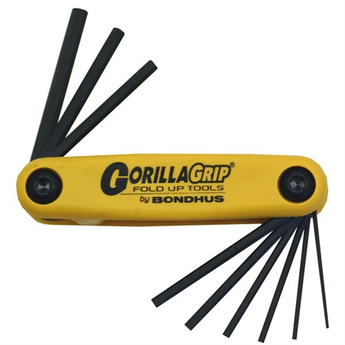 GORILLA GRIP® FOLD-UP WRENCH SETS GORILLA GRIP SAE HEX WRENCH 9-PIECE SET (0.050”-3/16”) GORILLA GRIP® FOLD-UP WRENCH SETS GORILLA GRIP SAE HEX WRENCH 9-PIECE SET (0.050”-3/16”)