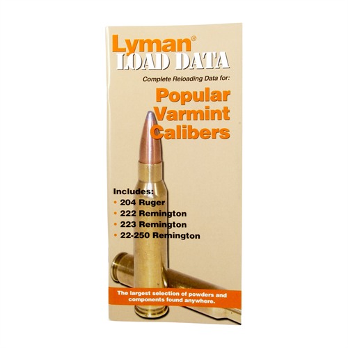 LYMAN LOAD DATA BOOK 20, 22 CAL LYMAN LOAD DATA BOOK 20, 22 CAL
