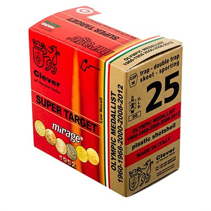 Mirage Super Target 12ga. Sporting 1 1/8 #7.5 MIRAGE ST SPORTING T1 12GA 2-3/4” 1-1/8OZ #7.5 SHOT 250/CASE