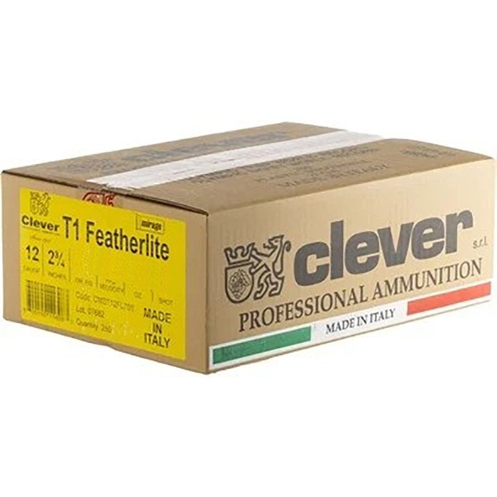 MIRAGE SUPER TARGET FEATHERLITE 12GA 2-3/4” #7.5 SHOTGUN AMMO MIRAGE ST FEATHERLITE T1 12GA 2-3/4” 1OZ #7.5 SHOT 250/CASE