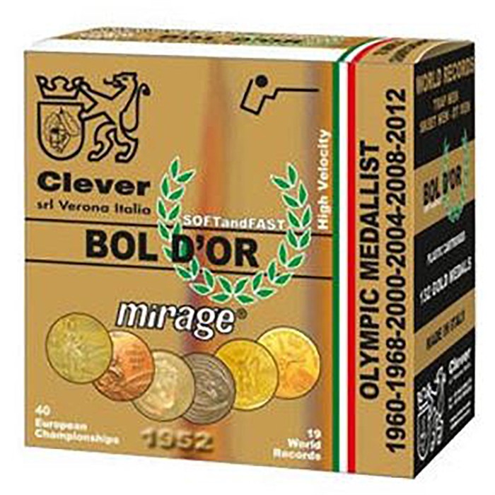 Clever Mirage Bol D’OR 12ga 3dr 1oz #7.5 250/case MIRAGE BOL D’OR 12 GAUGE 2-3/4” 1OZ #7.5 SHOT 3 DRAM 250/CS