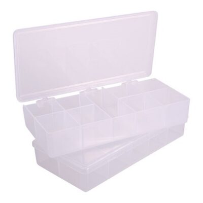 COMPARTMENT BOXES STORAGE BIN, 9 COMPARTMENT, 7”X3-1/2”X1-1/4”, 2 PACK