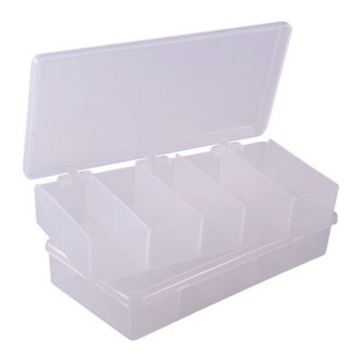 COMPARTMENT BOXES STORAGE BIN, 5 COMPARTMENT,7”X3-1/2”X1-1/4”, 2 PACK