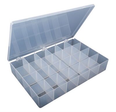 COMPARTMENT BOXES STORAGE BIN, 24 COMPARTMENT, 12-7/8”X8-5/8”X2-1/4”, 1 PACK
