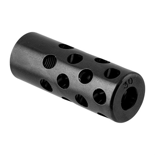QUIET MUZZLE BRAKE 30 CALIBER QUIET MUZZLE BRAKE 30 CALIBER 1/2-28 STEEL POLISHED BLUED QUIET MUZZLE BRAKE 30 CALIBER QUIET MUZZLE BRAKE 30 CALIBER 1/2-28 STEEL POLISHED BLUED