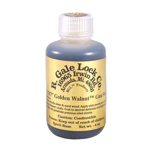 GUN STOCK STAIN 1787 GOLDEN WALNUT STAIN, 4 OZ. GUN STOCK STAIN 1787 GOLDEN WALNUT STAIN, 4 OZ.