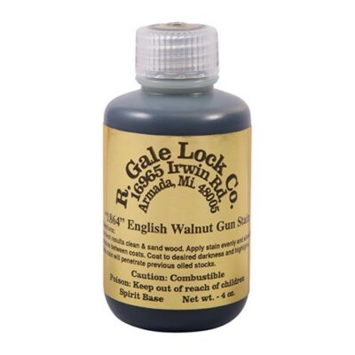 GUN STOCK STAIN 1864 ENGLISH WALNUT STAIN, 4 OZ.
