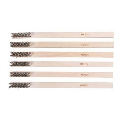 HEAVY-DUTY STRAIGHT WIRE GUNSMITH BRUSHES GUNSMITH HEAVY DUTY BRUSH, SS WIRE, STRAIGHT, 6 PACK