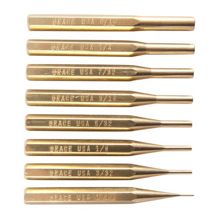 BRASS PUNCH SET BRASS PIN PUNCH SET, 8 PC