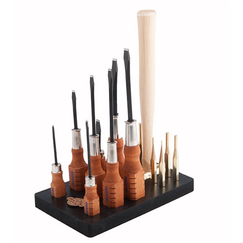 COMPLETE 17-PIECE TOOL SET WITH BENCH BLOCK COMPLETE 17-PIECE TOOL SET WITH BENCH BLOCK