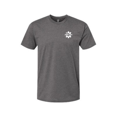 BADGED BOLT FACE T-SHIRTS BADGED BOLTHEAD LOGO UNISEX T-SHIRT GRAY LG