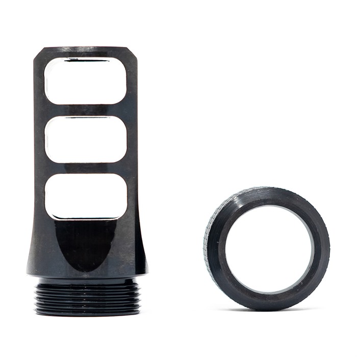 MUZZLOK 8.6 BLACKOUT 3 PORT MUZZLE BRAKE MUZZLOK 8.6 BLACKOUT 3-PORT MUZZLE BRAKE M18X1.5 THREADS BLK MUZZLOK 8.6 BLACKOUT 3 PORT MUZZLE BRAKE MUZZLOK 8.6 BLACKOUT 3-PORT MUZZLE BRAKE M18X1.5 THREADS BLK
