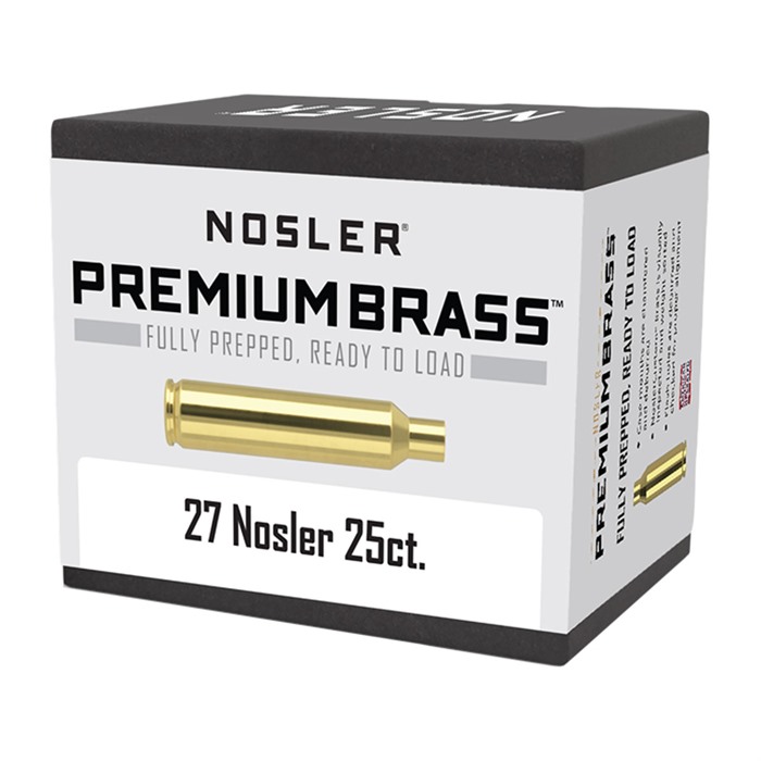27 NOSLER PREMIUM BRASS 27 NOSLER BRASS CASE 25/BOX