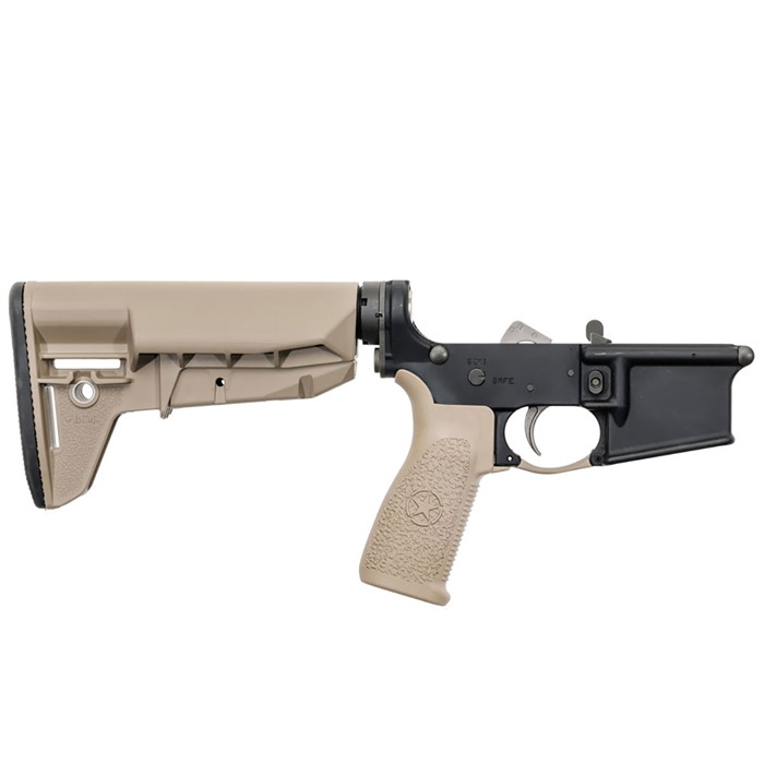 Bravo Company Manufacturing Complete Widebody AR15 Lower Receiver With MOD-2-SOPMOD Stock FDE Bravo Company Manufacturing Complete Widebody AR15 Lower Receiver With MOD-2-SOPMOD Stock FDE