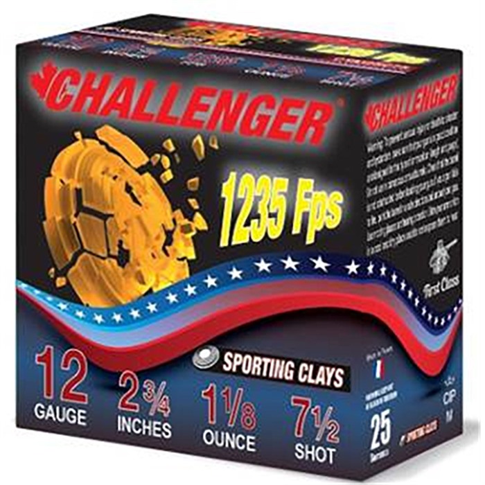 SPORTING CLAY 12 GAUGE 2-3/4” #7.5 SHOT SHOTGUN AMMO SPORTING CLAY 12GA 2-3/4” 1-1/8OZ #7.5 SHOT 1250FPS 250/CASE SPORTING CLAY 12 GAUGE 2-3/4” #7.5 SHOT SHOTGUN AMMO SPORTING CLAY 12GA 2-3/4” 1-1/8OZ #7.5 SHOT 1250FPS 250/CASE