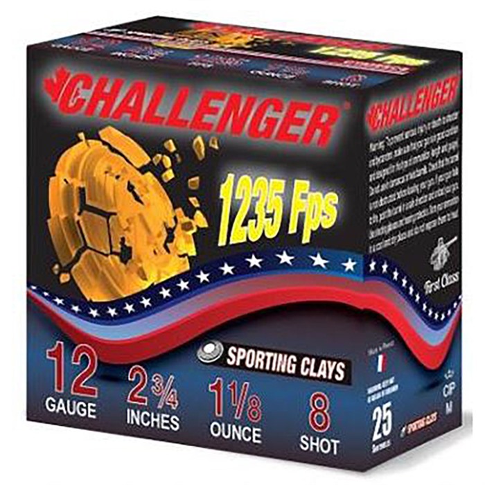 SPORTING CLAY 12 GAUGE 2-3/4” #8 SHOT SHOTGUN AMMO SPORTING CLAY 12 GA 2-3/4” 1-1/8OZ #8 SHOT 1235 FPS 250/CASE SPORTING CLAY 12 GAUGE 2-3/4” #8 SHOT SHOTGUN AMMO SPORTING CLAY 12 GA 2-3/4” 1-1/8OZ #8 SHOT 1235 FPS 250/CASE