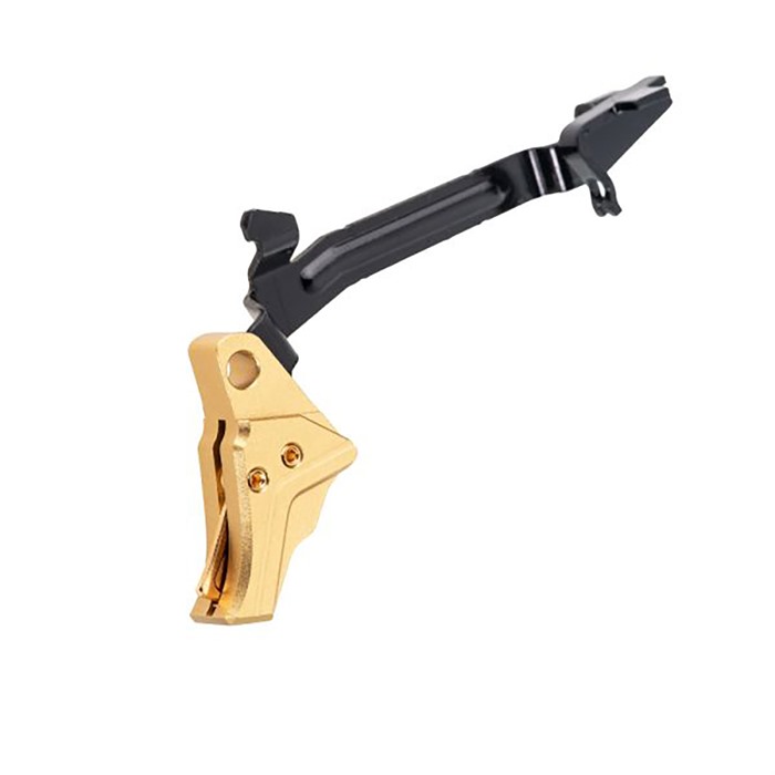 I.T.T.S. TRIGGER W/SAFETY SHOE & TRIGGER BAR FOR GLOCK® G3/G4 ITTS TRIGGER W/TRIGGER BAR FOR GLOCK G3/G4 GOLD/GOLD SCREW I.T.T.S. TRIGGER W/SAFETY SHOE & TRIGGER BAR FOR GLOCK® G3/G4 ITTS TRIGGER W/TRIGGER BAR FOR GLOCK G3/G4 GOLD/GOLD SCREW