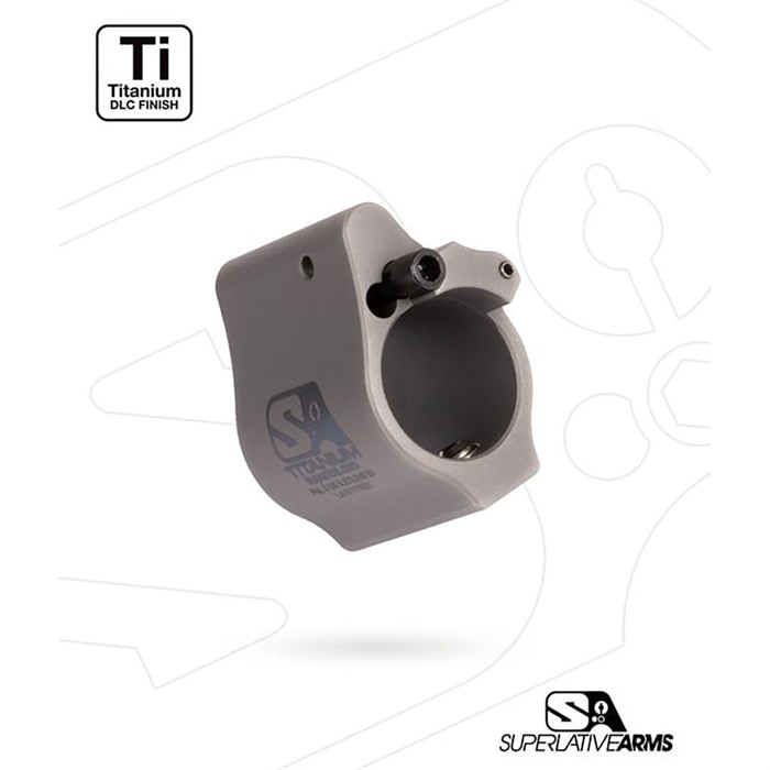 AR-15 SOLID ADJUSTABLE GAS BLOCK AR-15 SOLID TITANIUM ADJUSTABLE GAS BLOCK .625” GRAY